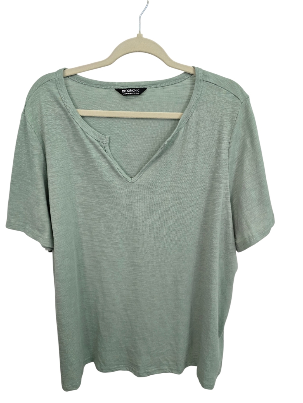 BloomChic Sage Green Short-Sleeve V-Neck Tee